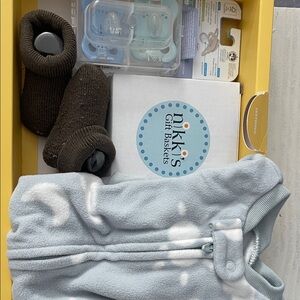 Carter's Blue Baby Gift Set with Brown Booties